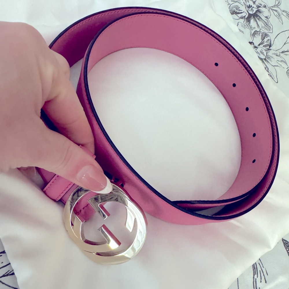 Authentic Pink Gucci Belt